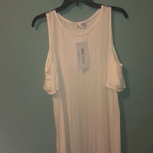 White knee length dress.
